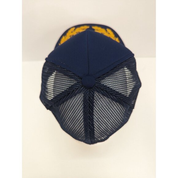 Captain Embroidered Logo with Scrambled Eggs Men Blue Mesh Back Snapback Cap Hat - Picture 5 of 9